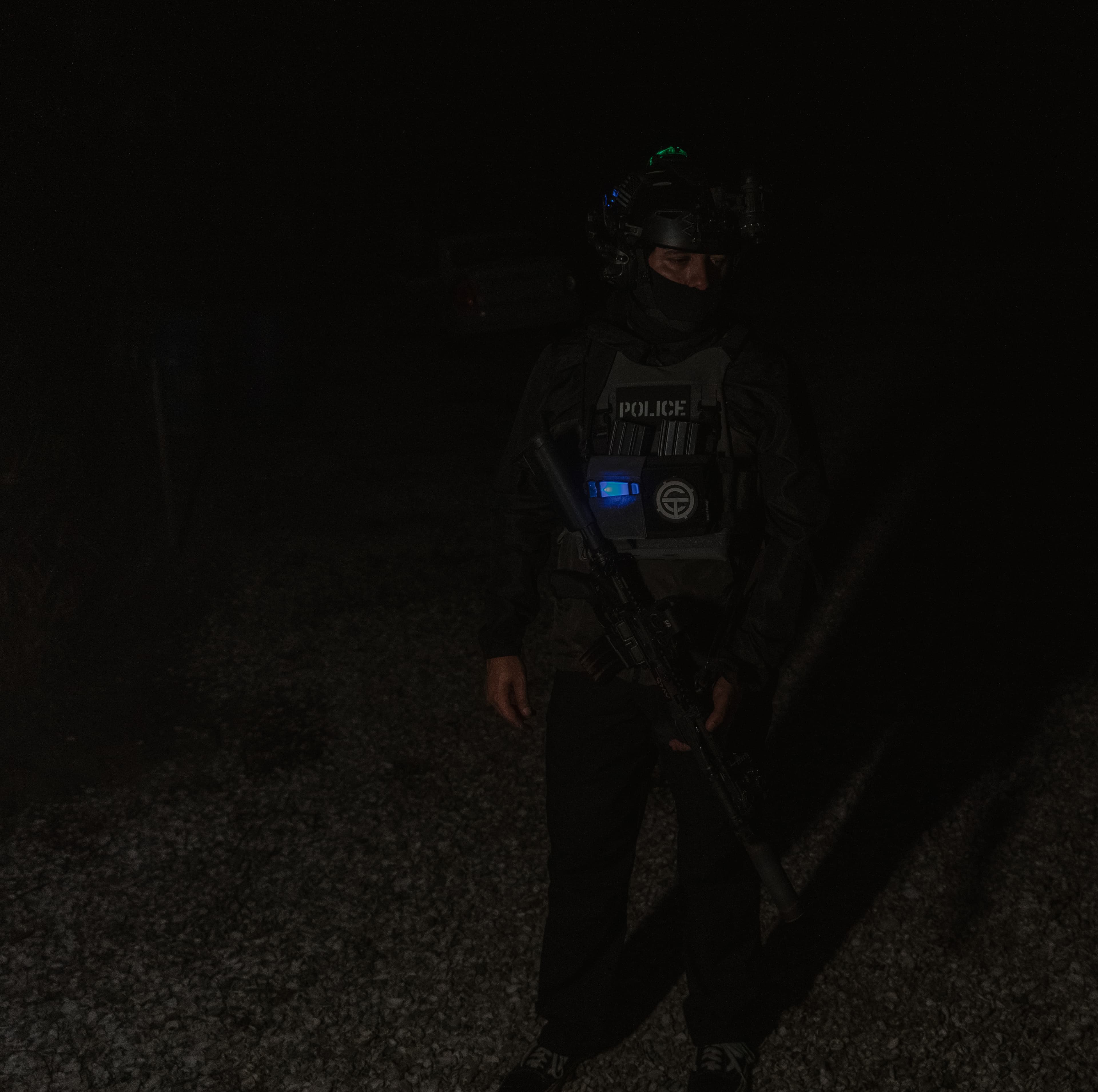 Josiah Smith on range in tactical gear